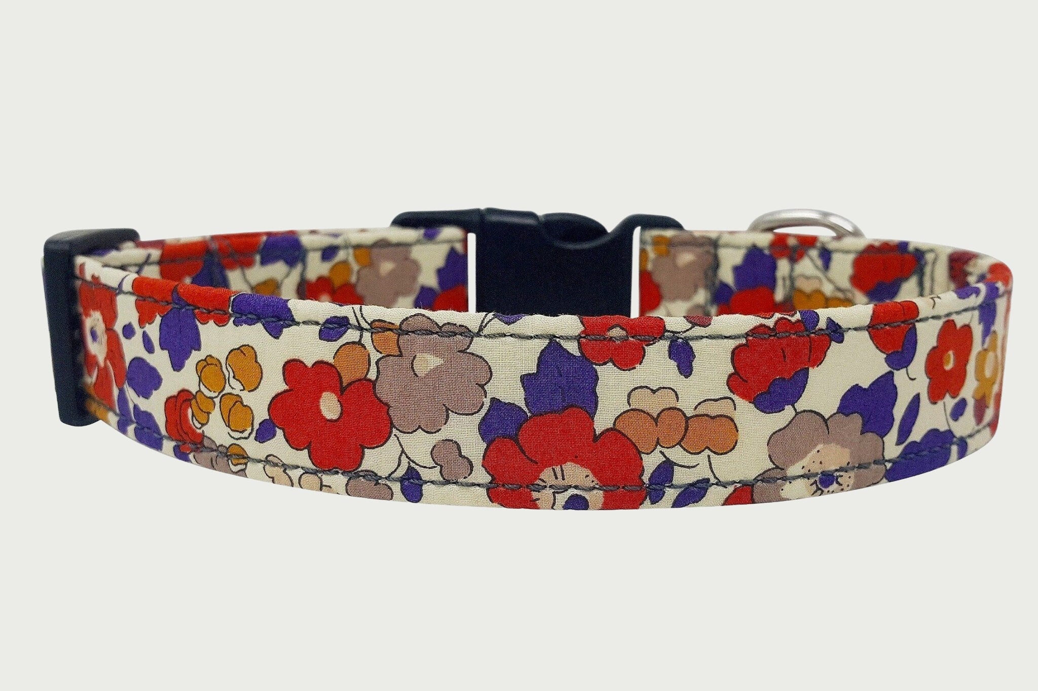 Liberty Dog Collar - Betsy | Floral Dog Collar | Adjustable Dog Collar | Strong Webbing | Strong Buckle | Washable