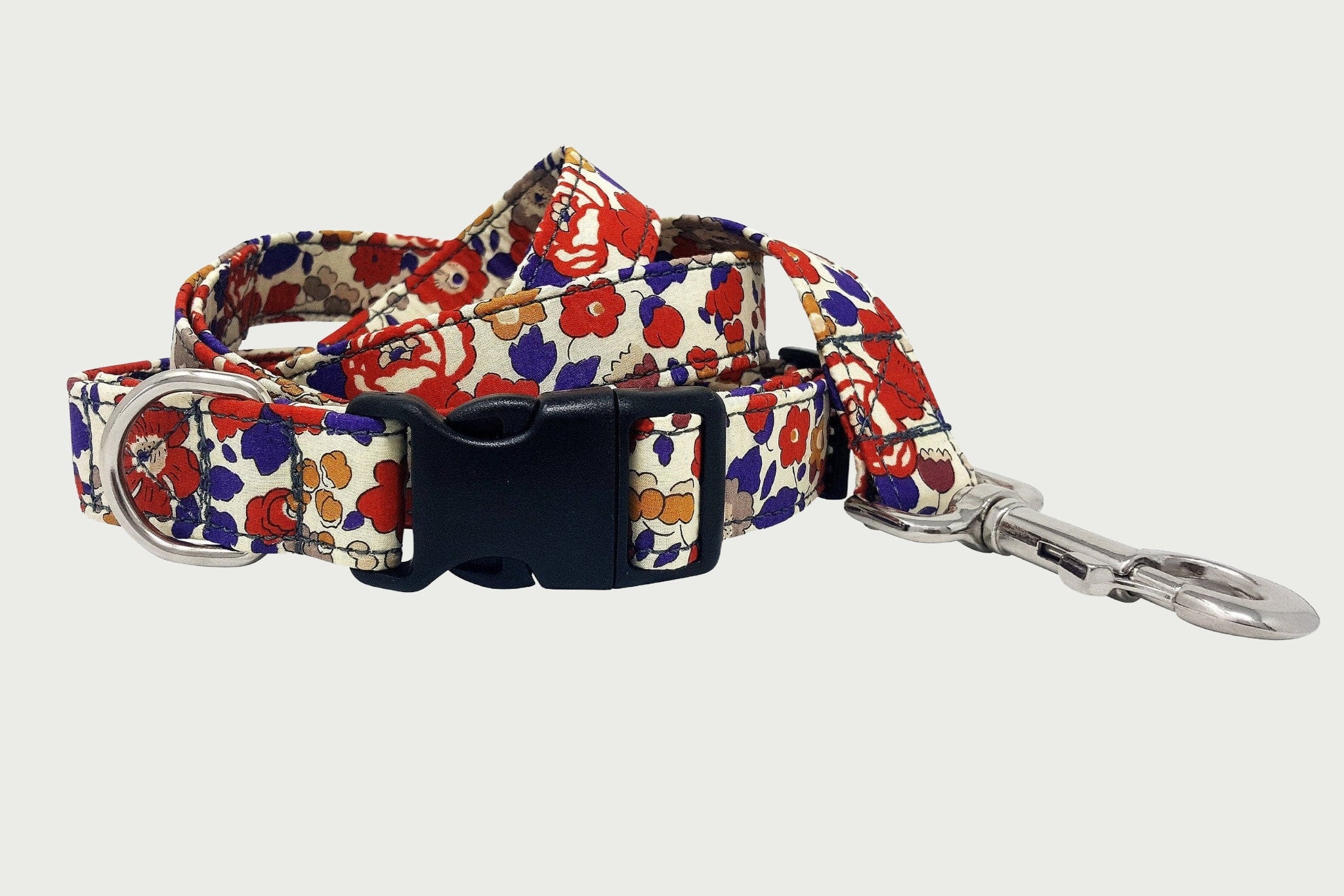 Liberty Dog Collar - Betsy | Floral Dog Collar | Adjustable Dog Collar | Strong Webbing | Strong Buckle | Washable